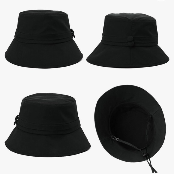 Siggi Womens Bucket Cord Sun Summer Beach Hat with Narrow Brim, Black - Picture 3 of 14